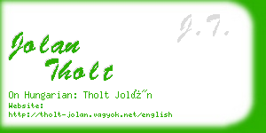 jolan tholt business card